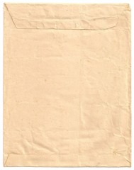 Antique old Back Side PAPER ENVELOPE BAG - Worn - Brown Color - Used