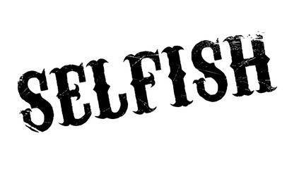 Fototapeta premium Selfish rubber stamp. Grunge design with dust scratches. Effects can be easily removed for a clean, crisp look. Color is easily changed.