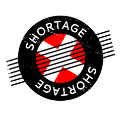 Shortage rubber stamp. Grunge design with dust scratches. Effects can be easily removed for a clean, crisp look. Color is easily changed.