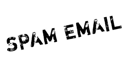 Spam Email rubber stamp. Grunge design with dust scratches. Effects can be easily removed for a clean, crisp look. Color is easily changed.