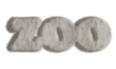 Natural animal style fur word - zoo