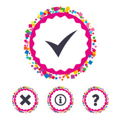 Information icons. Question FAQ symbol.