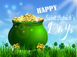 St. Patrick s Day symbol green pot