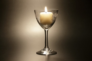 Glass with Candle
