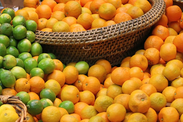 Citrus fruits large pile