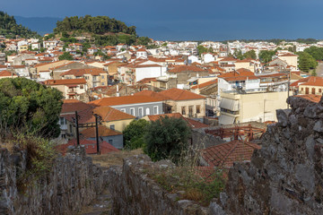 Fototapeta na wymiar Amazing Panoramic view of Nafpaktos town, Western Greece