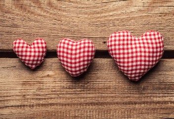 Hearts on desk.