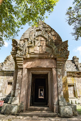 Fototapeta premium Phanomrung historical park is the stone castle in buriram province of thailand