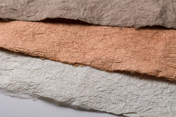 高級和紙　茶　ベージュ　ねずみ色