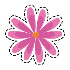 pink flower icon image vector illustration design