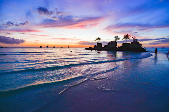 sunset in Boracay island