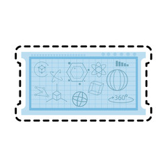 mathematical calculations on blue board icon image vector illustration design