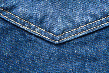 Fototapeta premium Jean pocket Seam close up