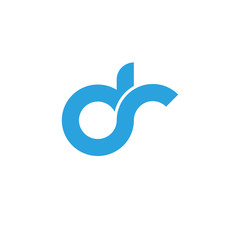 Initial letter dr modern linked circle round lowercase logo blue gray - obrazy, fototapety, plakaty