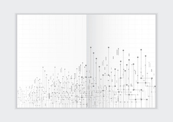 Abstract background annual report template, geometric triangle design business brochure cover