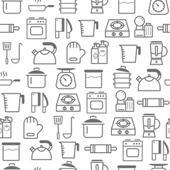 Different line style icons seamless pattern, icons set, Zodiac-2