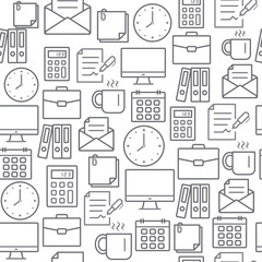 Different line style icons seamless pattern, icons set, Zodiac-2