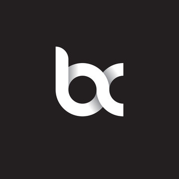 Initial lowercase letter bx, linked circle rounded logo with shadow gradient, white color on black background