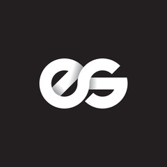 Initial lowercase letter es, linked circle rounded logo with shadow gradient, white color on black background