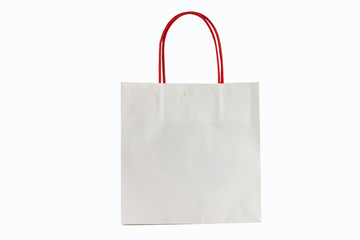 isolated paper shopping bag on white background
