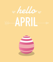 Happy easter day with Easter egg.