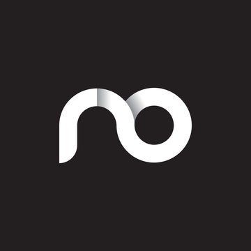 Initial lowercase letter ro, linked circle rounded logo with shadow gradient, white color on black background