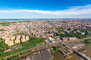 Aerial view of the Bronx, NY
