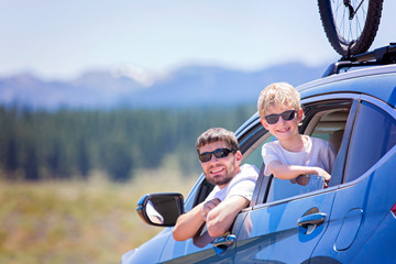 family at road trip