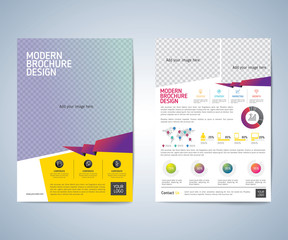 Business brochure, leaflet, annual report, cover design template. Can be use for print and publishing. vector background. 