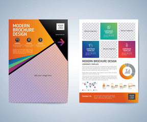 Business brochure, leaflet, annual report, cover design template. Can be use for print and publishing. vector background. 