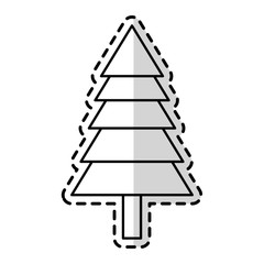 pine tree icon image geometrical vector illustration design