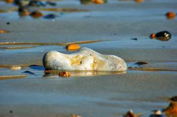 Beach sand and rocks