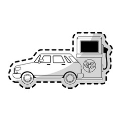 gas pump eco friendly icon image vector illustration design