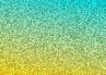 Vector abstract bright mosaic gradient blue yellow background