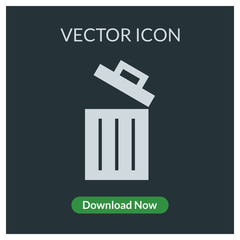Bin vector icon