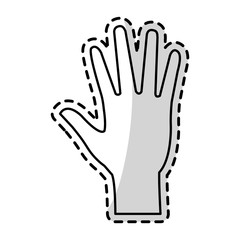 open hand icon image vector illustration design