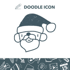 Santa Claus doodle drawing