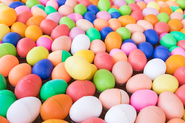 Colorful plastic eggs toy