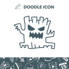 halloween tree doodle drawing