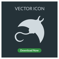 Batoids vector icon