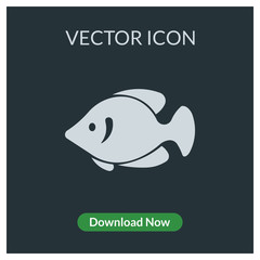 Obraz premium Fish vector icon