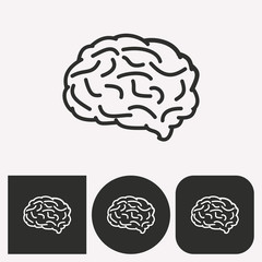 Brain - vector icon.