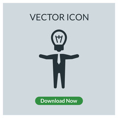 Idea man vector icon