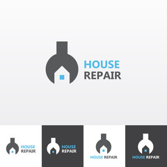 House repair services vector logo eps