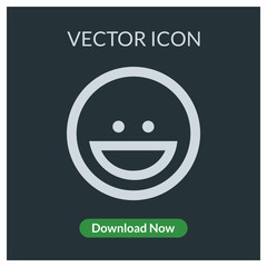 Smile emoji vector icon