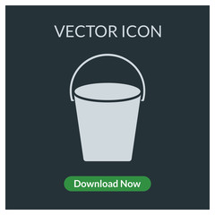 Bucket vector icon