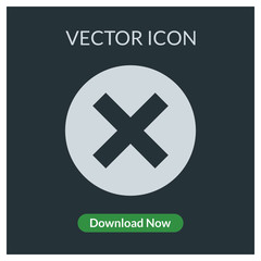 Obraz premium Close vector icon