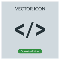 HTML brackets vector icon