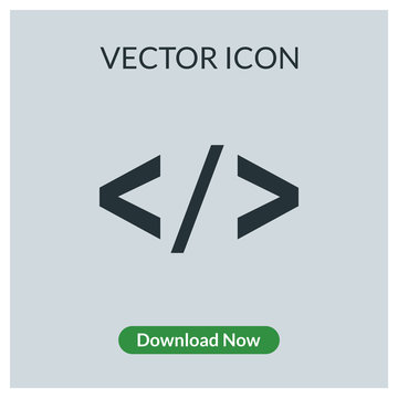 HTML Brackets Vector Icon