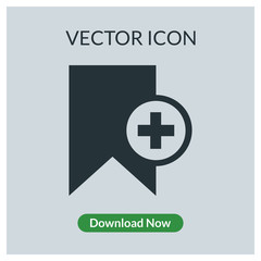 Fototapeta premium Add bookmark vector icon